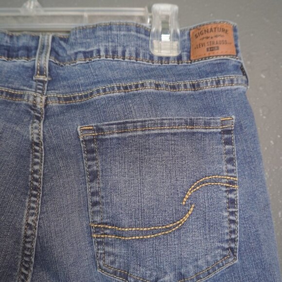 Levi Gold Mens Mid Wash Distressed Mid Rise Straight Leg Jeans Size 31X32 - Picture 5 of 8